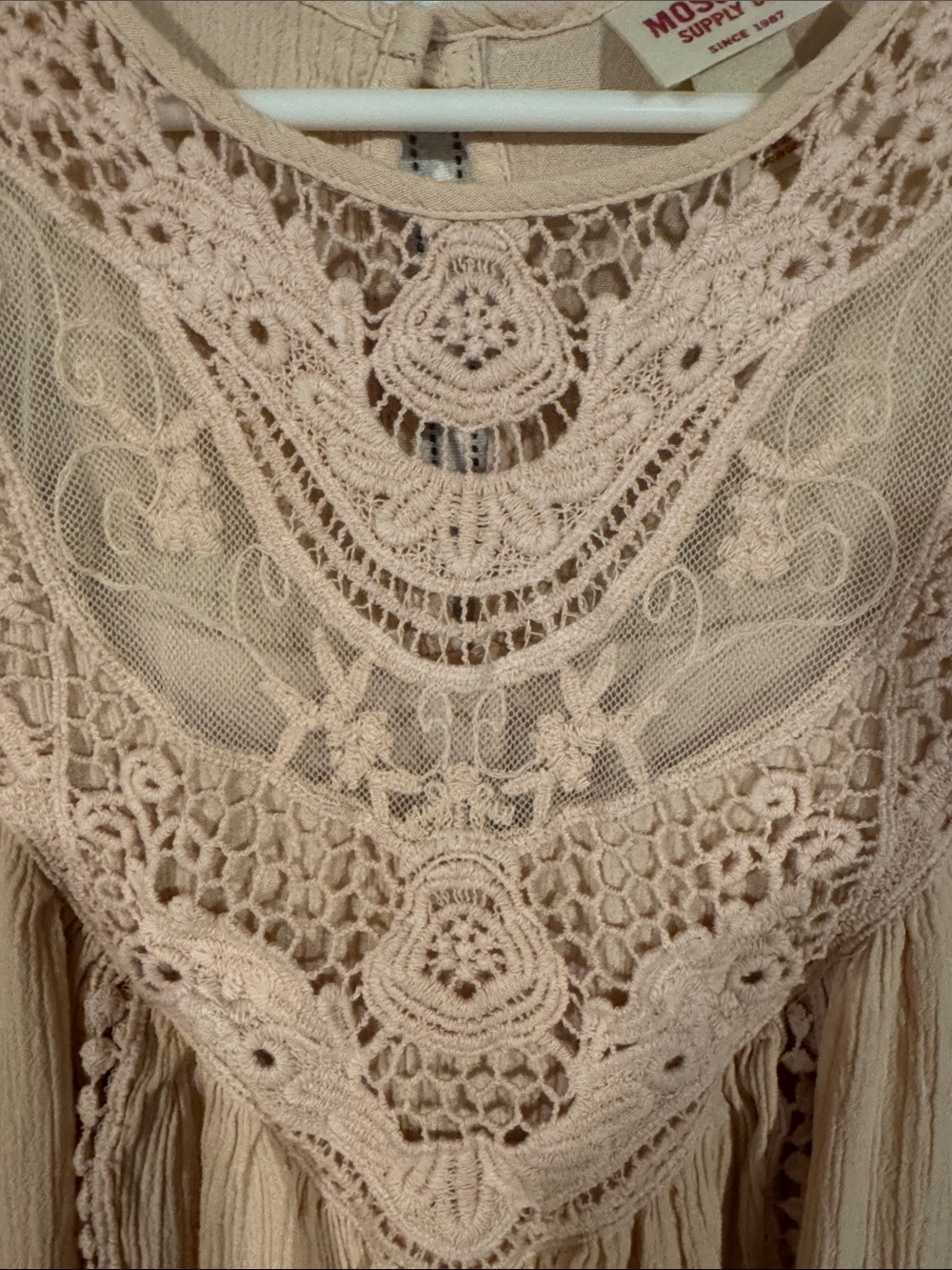 Mossimo Supply Co. Blush Pink Crochet Lace Mini Dress